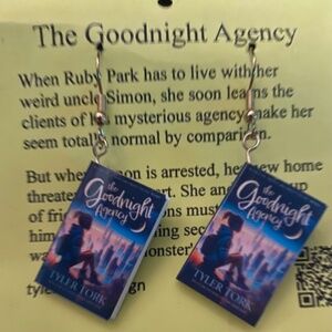 ‘The Goodnight Agency’ book earrings - New
